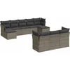 Image de vidaXL - 10-delige - Loungeset - met - kussens - poly - rattan - grijs