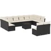 Image de vidaXL - 13-delige - Loungeset - met - kussens - poly - rattan - zwart