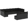 Image de vidaXL - 13-delige - Loungeset - met - kussens - poly - rattan - zwart
