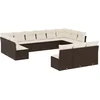 Image de vidaXL - 13-delige - Loungeset - met - kussens - poly - rattan - bruin