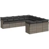 Image de vidaXL - 11-delige - Loungeset - met - kussens - poly - rattan - grijs