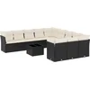 Image de vidaXL - 12-delige - Loungeset - met - kussens - poly - rattan - zwart