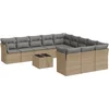Image de vidaXL - 12-delige - Loungeset - met - kussens - poly - rattan - beige