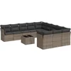 Image de vidaXL - 12-delige - Loungeset - met - kussens - poly - rattan - grijs