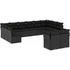 Image de vidaXL - 12-delige - Loungeset - met - kussens - poly - rattan - zwart