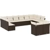 Image de vidaXL - 12-delige - Loungeset - met - kussens - poly - rattan - bruin