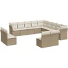Image de vidaXL - 13-delige - Loungeset - met - kussens - poly - rattan - beige