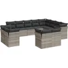 Image de vidaXL - 12-delige - Loungeset - met - kussens - poly - rattan - lichtgrijs