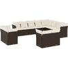 Image de vidaXL - 12-delige - Loungeset - met - kussens - poly - rattan - bruin
