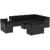 Image de vidaXL - 13-delige - Loungeset - met - kussens - poly - rattan - zwart