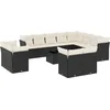 Image de vidaXL - 13-delige - Loungeset - met - kussens - poly - rattan - zwart