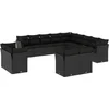 Image de vidaXL - 13-delige - Loungeset - met - kussens - poly - rattan - zwart
