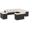 Image de vidaXL - 13-delige - Loungeset - met - kussens - poly - rattan - zwart