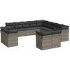 Image de vidaXL - 13-delige - Loungeset - met - kussens - poly - rattan - grijs