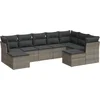 Image de vidaXL - 9-delige - Loungeset - met - kussens - poly - rattan - grijs
