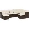 Image de vidaXL - 9-delige - Loungeset - met - kussens - poly - rattan - bruin