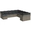 Image de vidaXL - 11-delige - Loungeset - met - kussens - poly - rattan - grijs