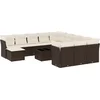 Image de vidaXL - 13-delige - Loungeset - met - kussens - poly - rattan - bruin