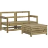 Image de vidaXL - 3-delige - Loungeset - geïmpregneerd - grenenhout