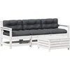 Image de vidaXL - 4-delige - Loungeset - met - kussens - massief - grenenhout