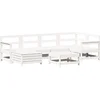 Image de vidaXL - 7-delige - Loungeset - massief - grenenhout - wit