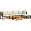 Image de vidaXL - 6-delige - Loungeset - met - kussens - massief - acaciahout