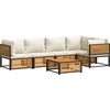 Image de vidaXL - 6-delige - Loungeset - met - kussens - massief - acaciahout