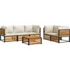 Image de vidaXL - 6-delige - Loungeset - met - kussens - massief - acaciahout
