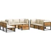 Image de vidaXL - 9-delige - Loungeset - met - kussens - massief - acaciahout