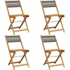 Image de vidaXL - Tuinstoelen - 4 - st - inklapbaar - massief - acaciahout - grijs
