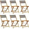 Image de vidaXL - Tuinstoelen - 6 - st - inklapbaar - massief - acaciahout - grijs