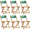 Image de vidaXL - Tuinstoelen - 6 - st - inklapbaar - stof - en - massief - hout - groen