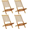 Image de vidaXL - Tuinstoelen - 4 - st - inklapbaar - massief - acaciahout - beige