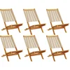 Image de vidaXL - Tuinstoelen - 6 - st - inklapbaar - massief - acaciahout - beige