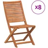 Image de vidaXL - Opklapbare - stoelen, - 8 - stuks, - 51x66x95 - cm, - massief - acaciahout.