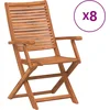 Image de vidaXL - Tuinstoelen - 8 - st - inklapbaar - 57x66x95 - cm - massief - acaciahout