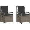 Image de vidaXL - Tuinstoelen - 2 - st - verstelbaar - poly - rattan - grijs