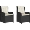 Image de vidaXL - Tuinstoelen - 2 - st - verstelbaar - poly - rattan - zwart