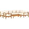 Image de vidaXL - 6-delige - Loungeset - met - kussens - massief - acaciahout
