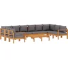 Image de vidaXL - 8-delige - Loungeset - met - kussens - massief - acaciahout