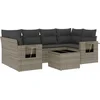 Image de vidaXL - 7-delige - Loungeset - met - kussens - poly - rattan - grijs