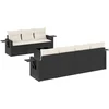 Image de vidaXL - 8-delige - Loungeset - met - kussens - poly - rattan - zwart