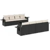 Image de vidaXL - 9-delige - Loungeset - met - kussens - poly - rattan - zwart