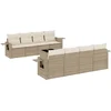 Image de vidaXL - 9-delige - Loungeset - met - kussens - poly - rattan - beige