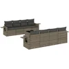Image de vidaXL - 9-delige - Loungeset - met - kussens - poly - rattan - lichtgrijs