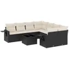 Image de vidaXL - 9-delige - Loungeset - met - kussens - poly - rattan - zwart