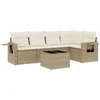 Image de vidaXL - 6-delige - Loungeset - met - kussens - poly - rattan - beige
