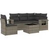 Image de vidaXL - 6-delige - Loungeset - met - kussens - poly - rattan - zwart