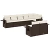 Image de vidaXL - 8-delige - Loungeset - met - kussens - poly - rattan - bruin