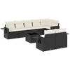 Image de vidaXL - 9-delige - Loungeset - met - kussens - poly - rattan - zwart